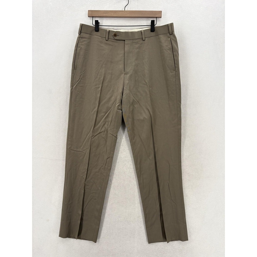 Brooks Brothers Madison Dress Pants Mens 36x30 Beige Wool Classic Lined Business